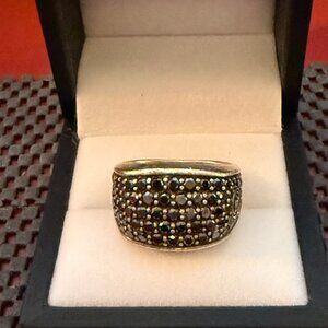 DAVID YURMAN 12.5 BLACK DIAMOND MEN'S SIGNET RING SIZE